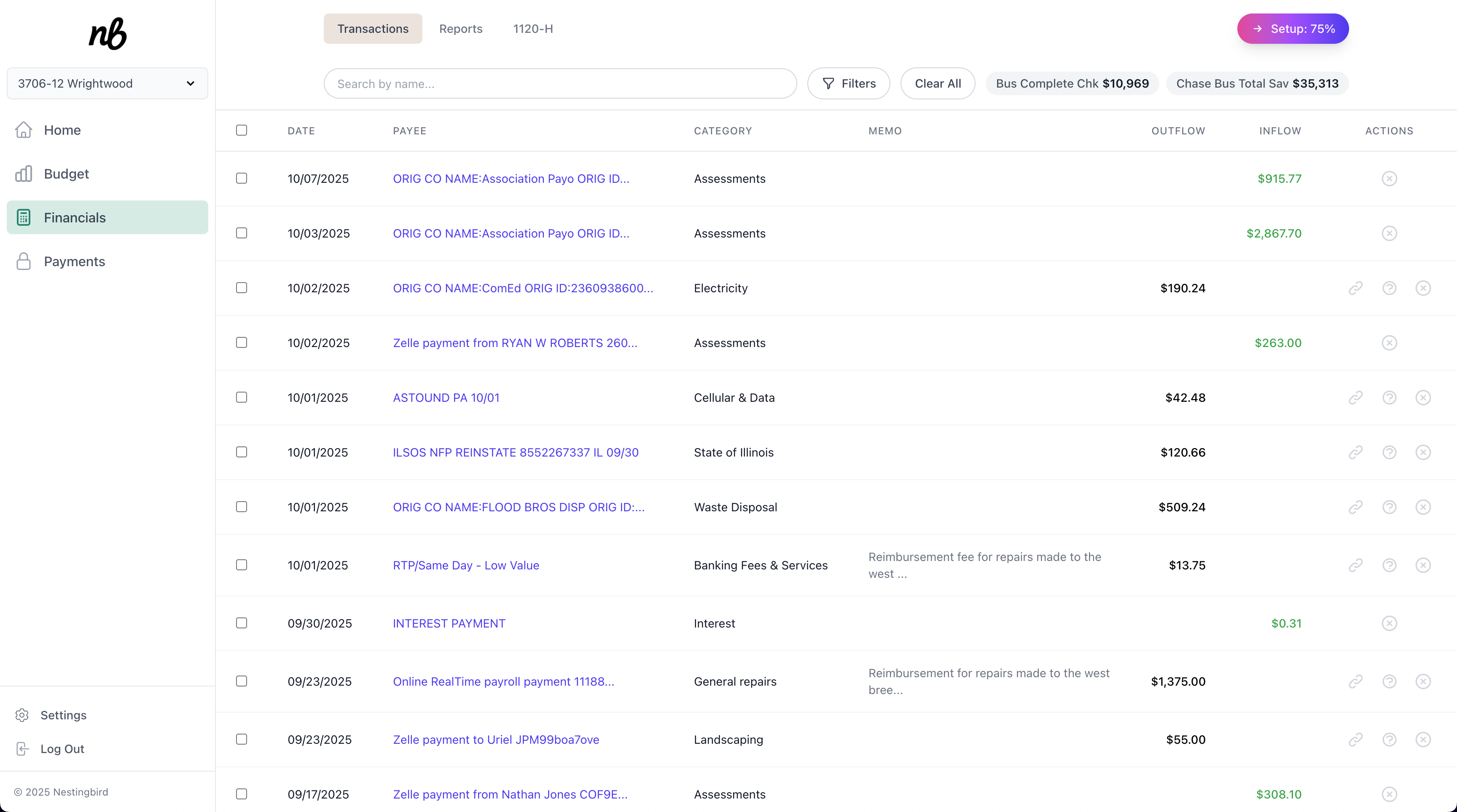 Nestingbird Dashboard
