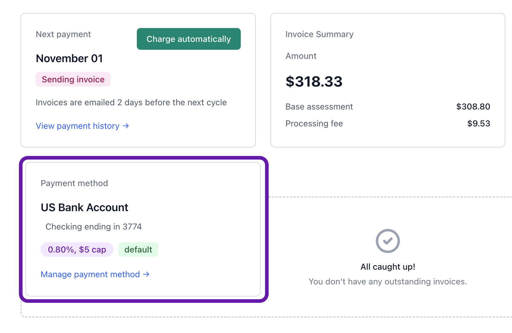Nestingbird automated invoicing