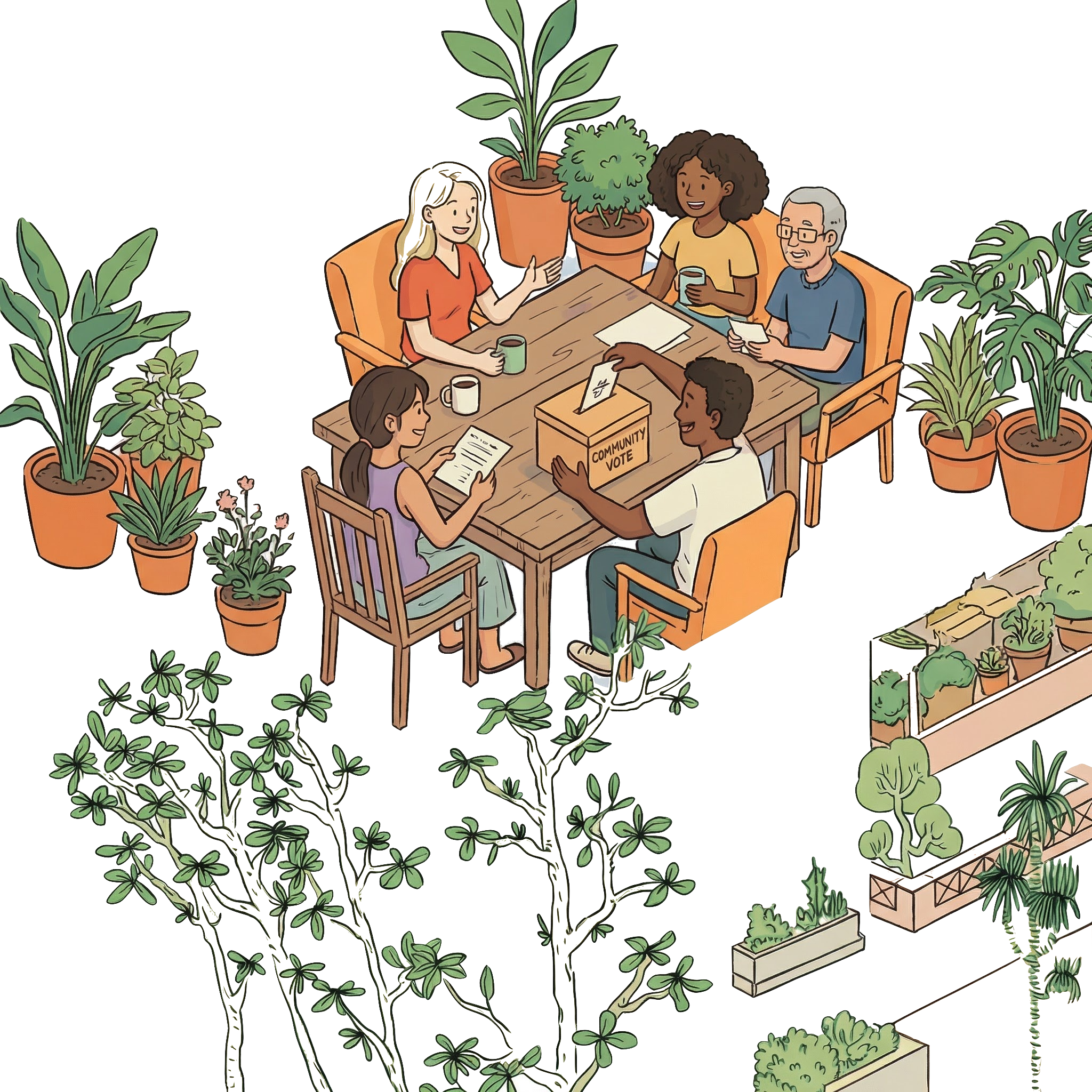 Community meeting illustration