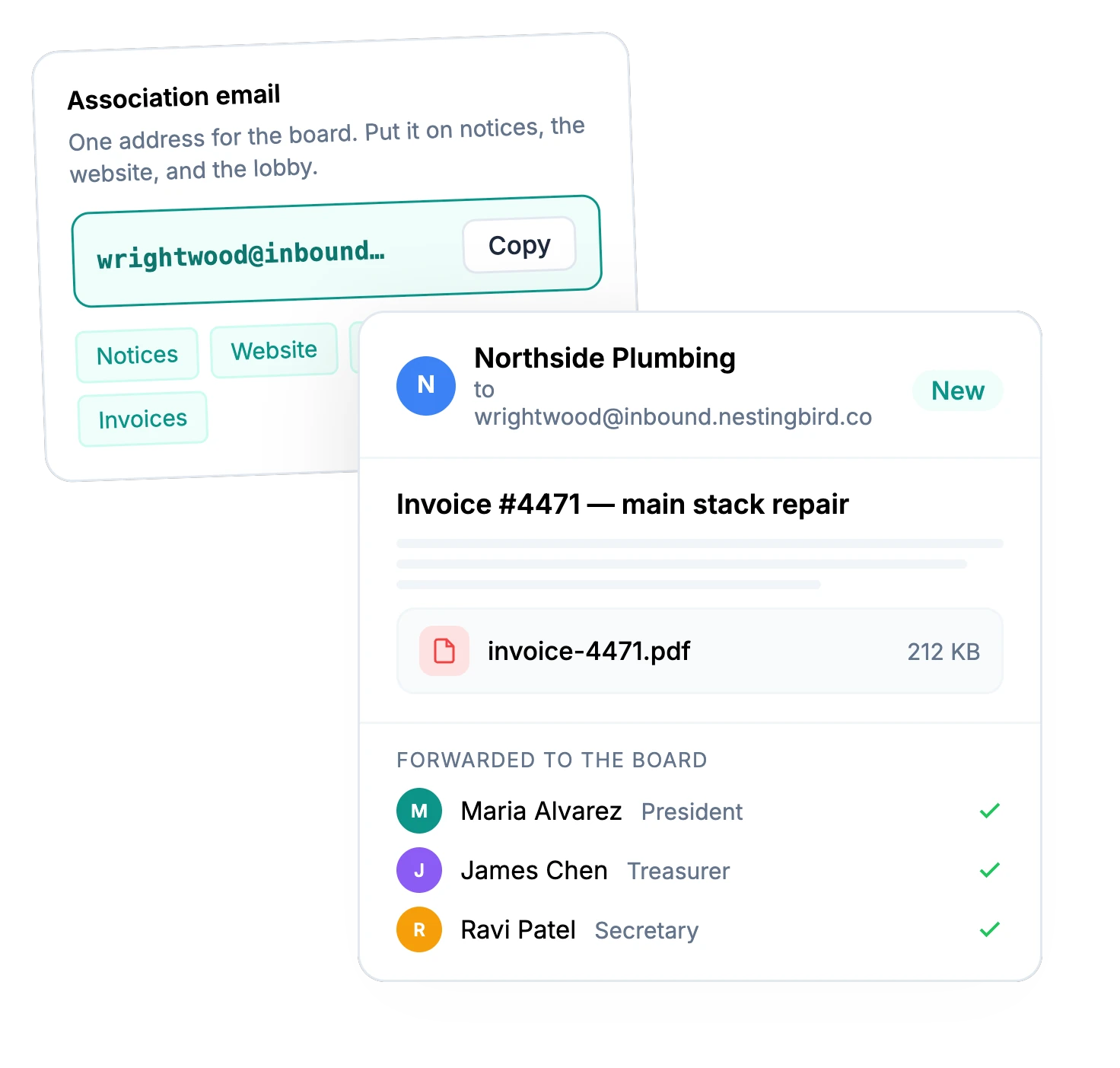 Give the association one address
