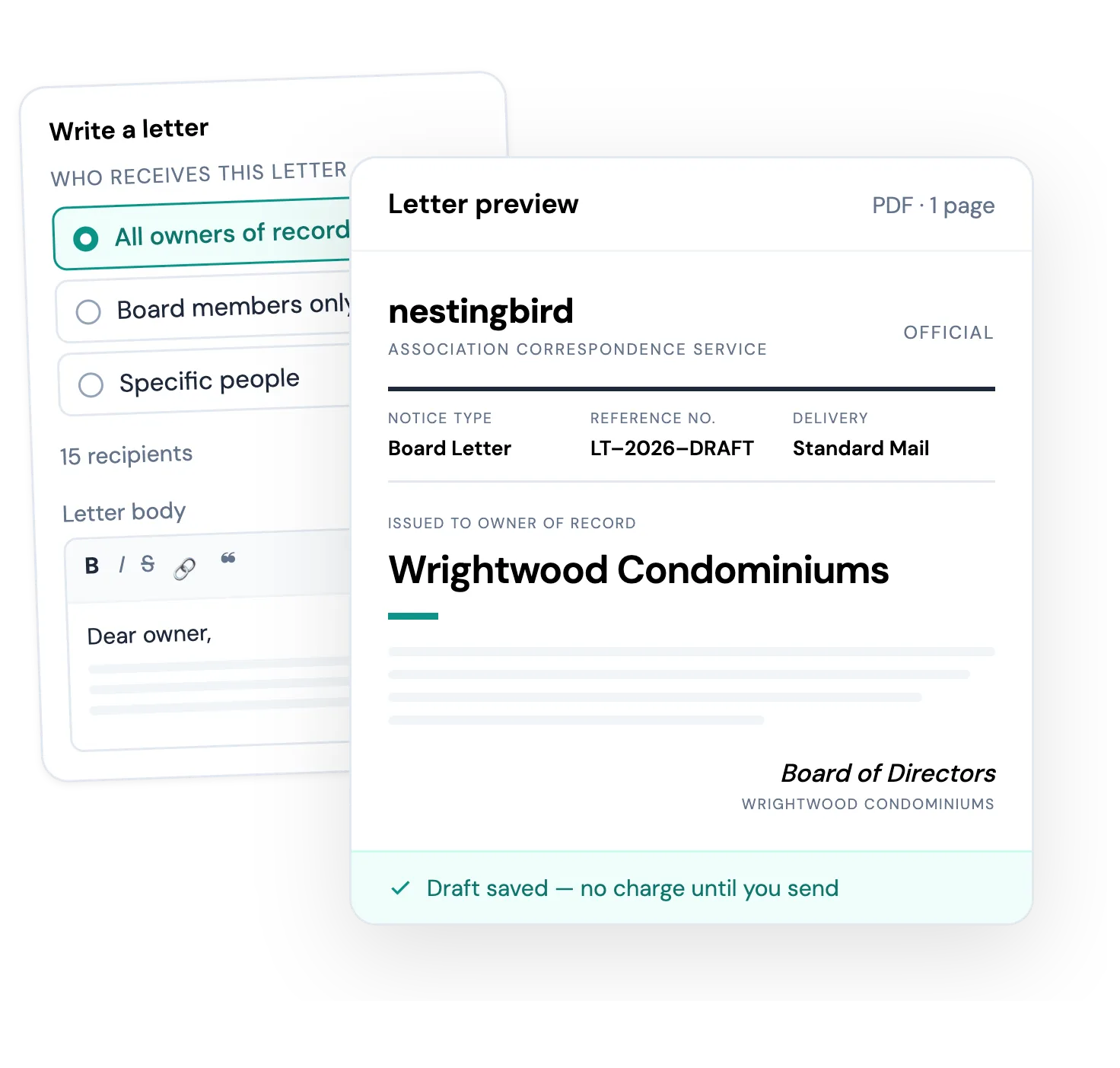 Physical Mail — Nestingbird product preview